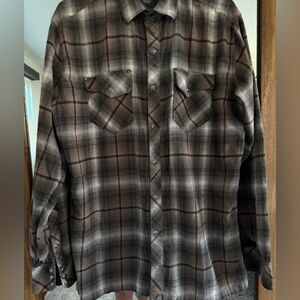 Kuhl Brown Plaid Shirt